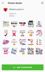 Captura 2 Stickers Romanticos para WhatsApp android