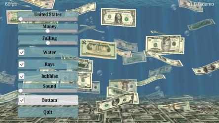 Captura de Pantalla 1 Money Falling Underwater - Falling Money, Raining Money, Dollar Bills & Euro windows