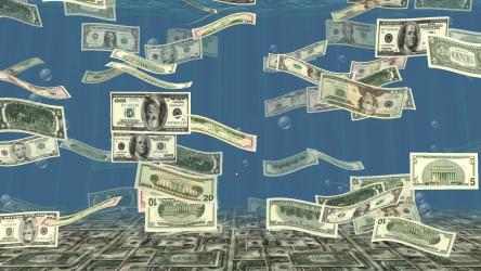 Captura de Pantalla 2 Money Falling Underwater - Falling Money, Raining Money, Dollar Bills & Euro windows