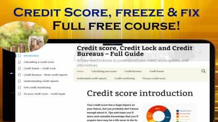 Screenshot 1 Credit score, Credit freeze and Bureaus (transunion, equifax or experian) Full Guide windows