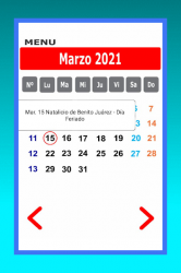 Captura de Pantalla 5 Calendario 2021 en Español android