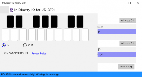 Captura de Pantalla 2 MIDIberry-IO for UD-BT01 windows
