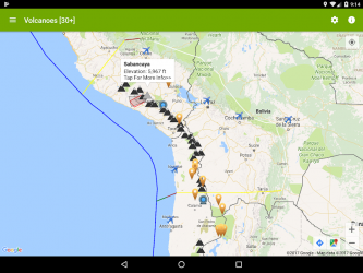 Capture 10 Volcanes: mapa, alertas y nubes de ceniza android