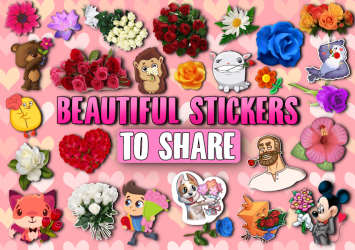 Screenshot 5 WAstickerApps Flores y Rosas Stickers android