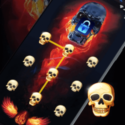 Captura de Pantalla 1 Fire Skull - Lock Master Theme android