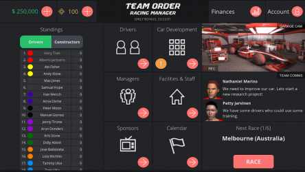 Captura 5 Team Order: Mánager de carreras android