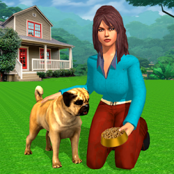 Captura de Pantalla 1 Virtual Family Pet Dog Home Adventure Simulator android