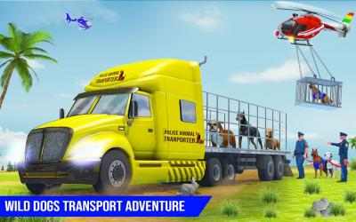 Captura de Pantalla 10 City Dog Transport Truck games android