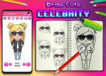 Captura de Pantalla 3 Learn to Draw Cute Chibi Celebrities android