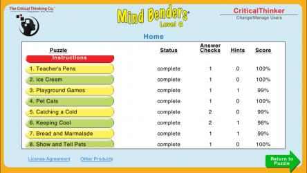 Capture 5 Mind Benders® Level 6 windows