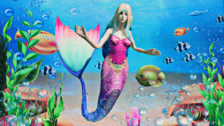 Imágen 4 Mermaid Simulator 3D Sea Games android