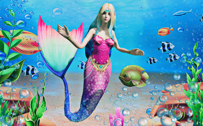 Captura 8 Mermaid Simulator 3D Sea Games android