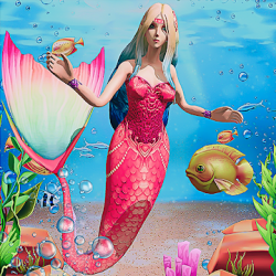 Captura de Pantalla 1 Mermaid Simulator 3D Sea Games android