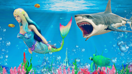 Imágen 2 Mermaid Simulator 3D Sea Games android