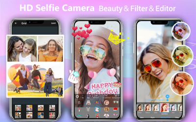 Captura de Pantalla 2 Beauty Camera: cámara para selfies con pegatina android