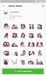 Screenshot 3 💕 WAStickerapps - Romantic Stickers for Whatsapp android