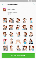 Screenshot 4 💕 WAStickerapps - Romantic Stickers for Whatsapp android