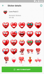 Screenshot 2 💕 WAStickerapps - Romantic Stickers for Whatsapp android
