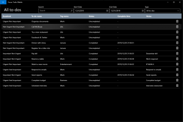 Screenshot 3 Focus Todo Matrix - Priority to-do list , task list management , four-quadrant rule-based task manager windows