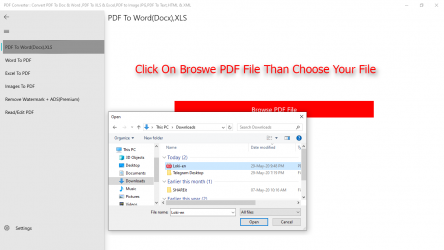 Imágen 2 PDF Converter : Convert PDF To Doc & Word ,PDF To XLS & Excel,PDF to Image JPG,PDF To Text,HTML & XML windows