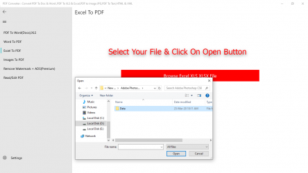 Captura de Pantalla 8 PDF Converter : Convert PDF To Doc & Word ,PDF To XLS & Excel,PDF to Image JPG,PDF To Text,HTML & XML windows