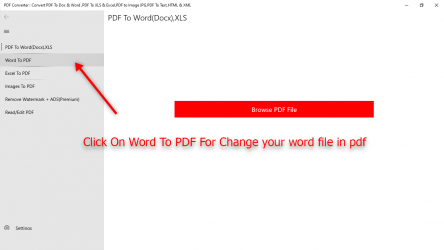 Screenshot 5 PDF Converter : Convert PDF To Doc & Word ,PDF To XLS & Excel,PDF to Image JPG,PDF To Text,HTML & XML windows
