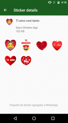 Screenshot 7 WAstickerApps Te quiero Stickers android