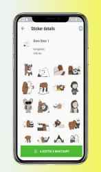 Imágen 8 Bare Bears Stickers Imut WAStickerApps android