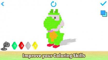 Screenshot 2 Dinosaurs 3D Color By Number - Pixel Art Voxel Coloring windows