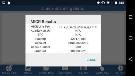 Captura 3 LEADTOOLS Check Scanning App android
