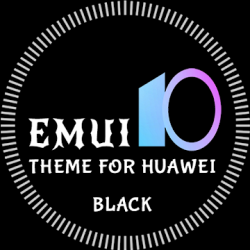 Captura 1 Black Emui-10 Theme for Huawei android