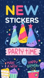 Captura de Pantalla 2 ANIMADO Feliz Cumpleaños Stickers (WAstickerApps) android