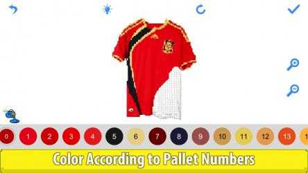 Captura de Pantalla 14 Football Shirts Color by Number:Pixel Art Coloring windows