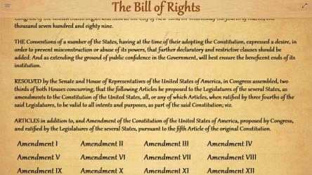 Screenshot 1 The United States Bill Of Rights windows