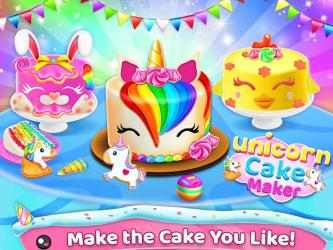 Screenshot 2 Unicorn Cake Maker🦄🎂: Juegos de panadero para ni android