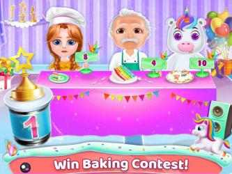 Imágen 6 Unicorn Cake Maker🦄🎂: Juegos de panadero para ni android