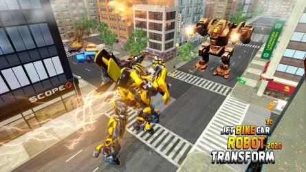 Captura de Pantalla 2 Flying Jet Robot Car Transform Games android