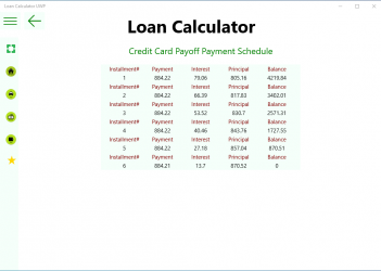 Screenshot 5 Loan Calculator UWP windows