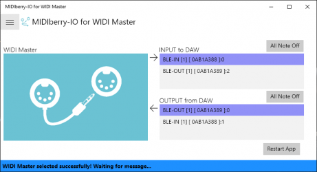 Captura de Pantalla 1 MIDIberry-IO for WIDI Master windows