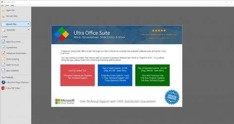Captura 7 Ultra Office Suite - Word, Spreadsheet, Slide Editor & more windows