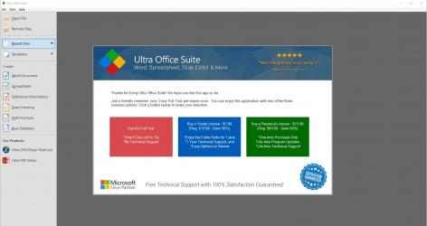 Captura 6 Ultra Office Suite - Word, Spreadsheet, Slide Editor & more windows