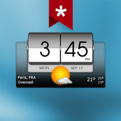 Imágen 1 3D Flip Clock & Weather Ad-free android