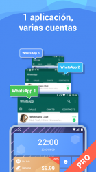 Capture 5 2Space Pro: 2 cuentas para 2 whatsapp, clone apps android