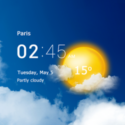 Screenshot 1 Reloj y clima transparente android