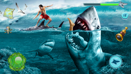 Screenshot 2 Enojado Tiburón Ataque - Salvaje Tiburón Juego android