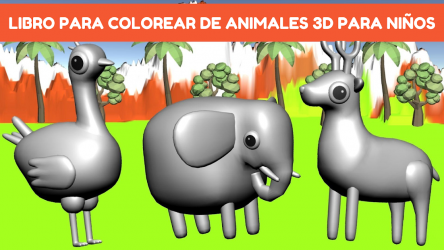 Captura de Pantalla 2 3D Animal libro para colorear android