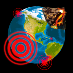 Screenshot 1 Quake & Volcanoes: 3D Globe of Volcanic Eruptions android