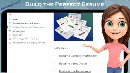 Screenshot 4 CV writing course: resume bulider and cover letter for perfect job application windows