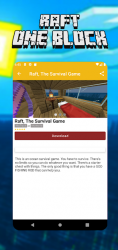 Capture 5 Mod Raft Survival for MCPE - One Block survival android