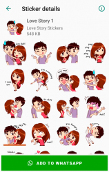 Screenshot 8 Love Story Stickers for WhatsApp ❤️ WAStickerApps android